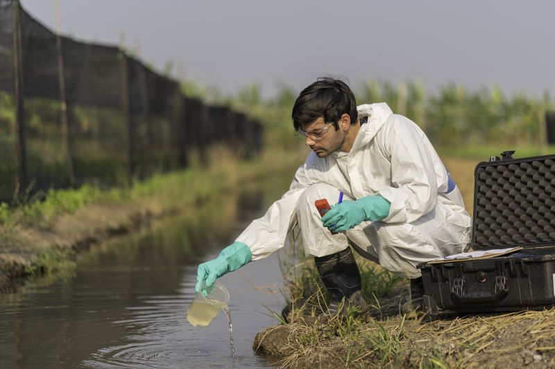 Water Quality Testing in Progress